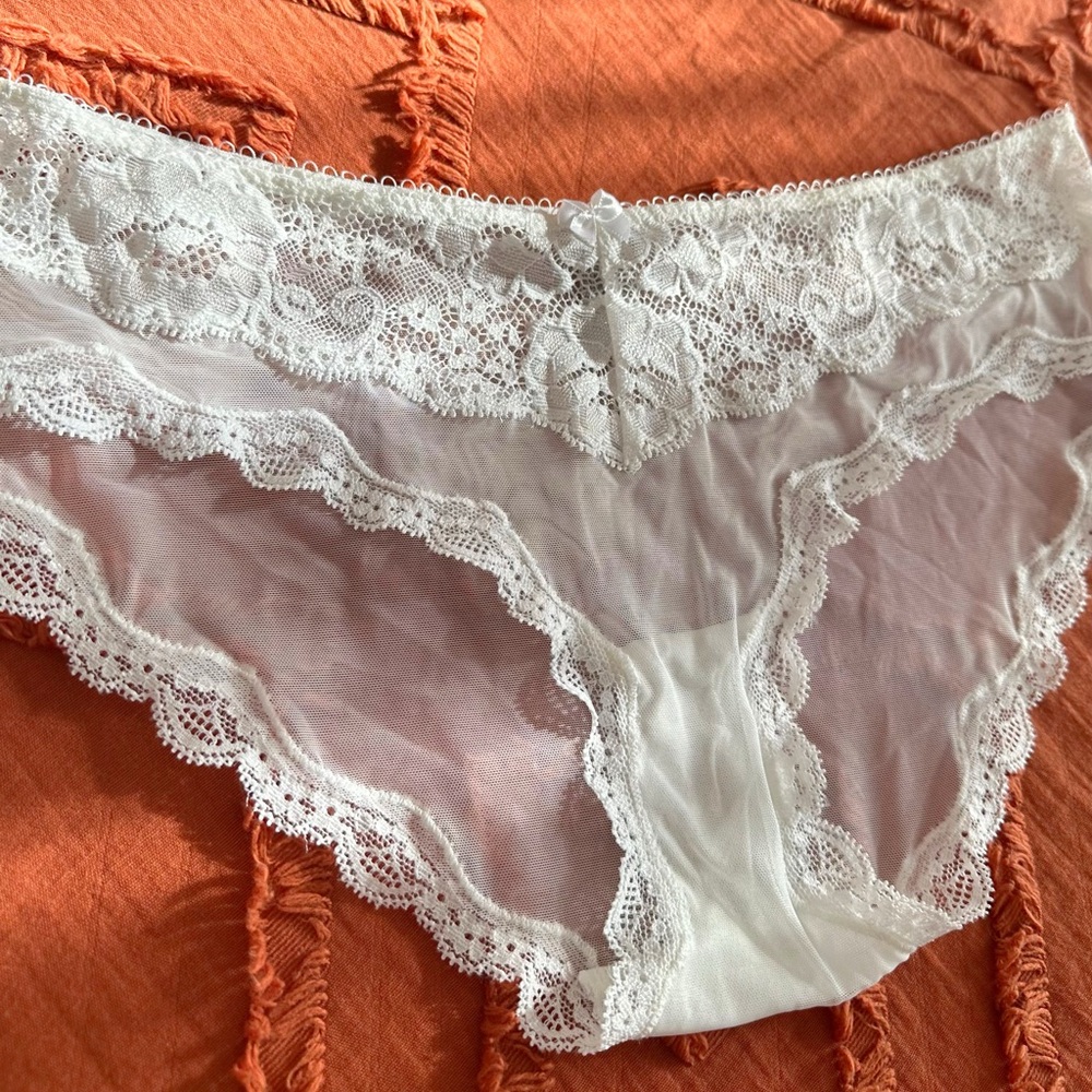 Victoria’s Secret 2010 Dream Angels white mesh sheer bikini panties